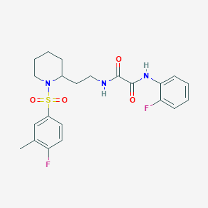 N1-(2-(1-((4-fluoro-3-methylphenyl)sulfonyl)piperidin-2-yl)ethyl)-N2-(2-fluorophenyl)oxalamide