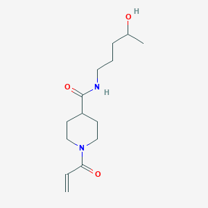 N-(4-Hydroxypentyl)-1-prop-2-enoylpiperidine-4-carboxamide