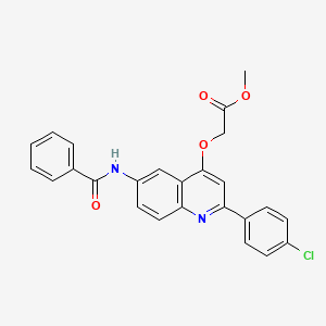 Methyl 2-((6-benzamido-2-(4-chlorophenyl)quinolin-4-yl)oxy)acetate