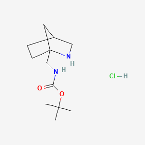 Tert-butyl N-(2-azabicyclo[2.2.1]heptan-1-ylmethyl)carbamate;hydrochloride