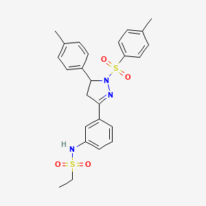 N-(3-(5-(p-tolyl)-1-tosyl-4,5-dihydro-1H-pyrazol-3-yl)phenyl)ethanesulfonamide