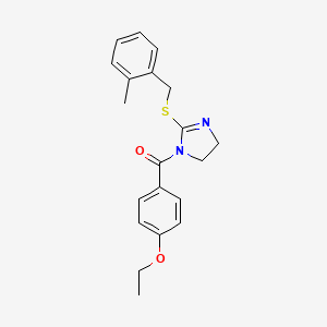 (4-ethoxyphenyl)(2-((2-methylbenzyl)thio)-4,5-dihydro-1H-imidazol-1-yl)methanone