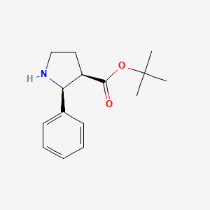 molecular formula C15H21NO2 B2990702 Tert-butyl (2S,3R)-2-phenylpyrrolidine-3-carboxylate CAS No. 1808312-76-6