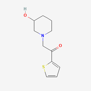 molecular formula C11H15NO2S B2990710 2-(3-Hydroxypiperidin-1-yl)-1-(thiophen-2-yl)ethanone CAS No. 1251112-82-9