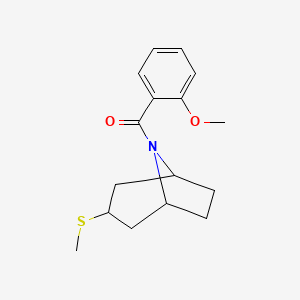(2-methoxyphenyl)((1R,5S)-3-(methylthio)-8-azabicyclo[3.2.1]octan-8-yl)methanone