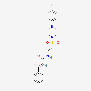 N-(2-((4-(4-fluorophenyl)piperazin-1-yl)sulfonyl)ethyl)cinnamamide