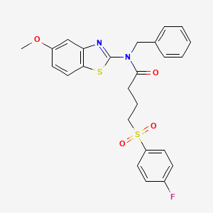 N-benzyl-4-((4-fluorophenyl)sulfonyl)-N-(5-methoxybenzo[d]thiazol-2-yl)butanamide