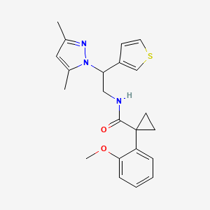 N-[2-(3,5-dimethyl-1H-pyrazol-1-yl)-2-(thiophen-3-yl)ethyl]-1-(2-methoxyphenyl)cyclopropane-1-carboxamide