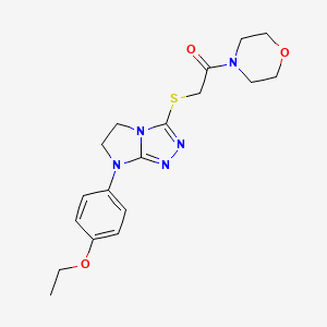 2-((7-(4-ethoxyphenyl)-6,7-dihydro-5H-imidazo[2,1-c][1,2,4]triazol-3-yl)thio)-1-morpholinoethanone