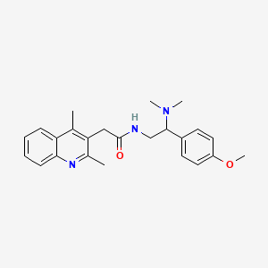 B2990751 N-[2-(dimethylamino)-2-(4-methoxyphenyl)ethyl]-2-(2,4-dimethylquinolin-3-yl)acetamide CAS No. 924454-82-0