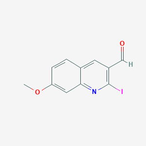 molecular formula C11H8INO2 B2990776 2-Iodo-7-methoxyquinoline-3-carbaldehyde CAS No. 1573548-29-4
