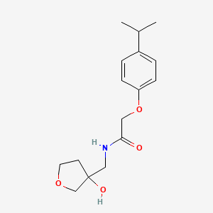 molecular formula C16H23NO4 B2990780 N-((3-hydroxytetrahydrofuran-3-yl)methyl)-2-(4-isopropylphenoxy)acetamide CAS No. 1914480-03-7