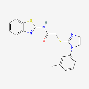N-(benzo[d]thiazol-2-yl)-2-((1-(m-tolyl)-1H-imidazol-2-yl)thio)acetamide
