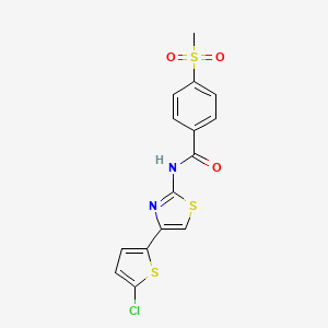 N-(4-(5-chlorothiophen-2-yl)thiazol-2-yl)-4-(methylsulfonyl)benzamide