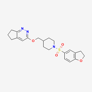 3-[[1-(2,3-Dihydro-1-benzofuran-5-ylsulfonyl)piperidin-4-yl]methoxy]-6,7-dihydro-5H-cyclopenta[c]pyridazine