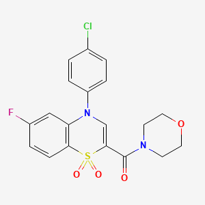 (4-(4-chlorophenyl)-6-fluoro-1,1-dioxido-4H-benzo[b][1,4]thiazin-2-yl)(morpholino)methanone
