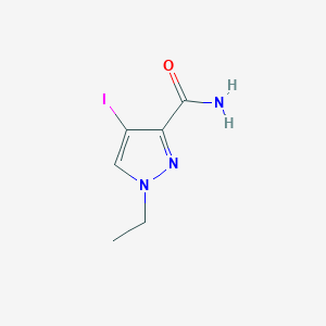 molecular formula C6H8IN3O B2990856 1-Ethyl-4-iodo-1H-pyrazole-3-carboxamide CAS No. 1354705-98-8