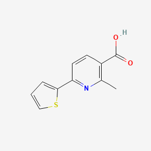 2-Methyl-6-(thiophen-2-yl)pyridine-3-carboxylic acid