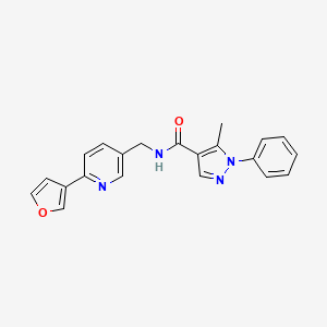 N-((6-(furan-3-yl)pyridin-3-yl)methyl)-5-methyl-1-phenyl-1H-pyrazole-4-carboxamide