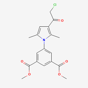 molecular formula C18H18ClNO5 B2990900 dimethyl 5-[3-(chloroacetyl)-2,5-dimethyl-1H-pyrrol-1-yl]isophthalate CAS No. 300676-07-7