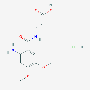 3-[(2-Amino-4,5-dimethoxybenzoyl)amino]propanoic acid;hydrochloride