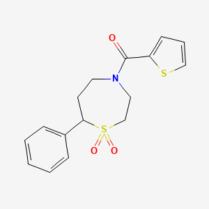 (1,1-Dioxido-7-phenyl-1,4-thiazepan-4-yl)(thiophen-2-yl)methanone