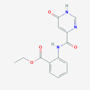Ethyl 2-(6-hydroxypyrimidine-4-carboxamido)benzoate