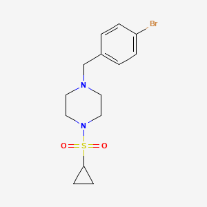 1-[(4-Bromophenyl)methyl]-4-cyclopropylsulfonylpiperazine