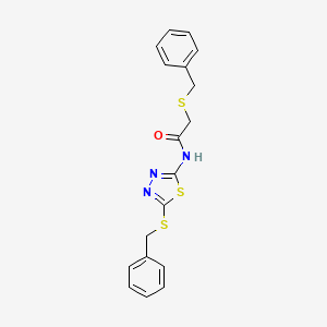 2-(benzylthio)-N-(5-(benzylthio)-1,3,4-thiadiazol-2-yl)acetamide