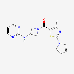 (4-methyl-2-(1H-pyrrol-1-yl)thiazol-5-yl)(3-(pyrimidin-2-ylamino)azetidin-1-yl)methanone