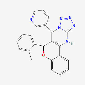7-(pyridin-3-yl)-6-(o-tolyl)-7,12-dihydro-6H-chromeno[4,3-d]tetrazolo[1,5-a]pyrimidine