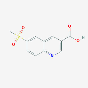 molecular formula C11H9NO4S B2991001 6-(Methylsulfonyl)quinoline-3-carboxylic acid CAS No. 1956366-84-9
