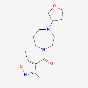 (3,5-Dimethylisoxazol-4-yl)(4-(tetrahydrofuran-3-yl)-1,4-diazepan-1-yl)methanone