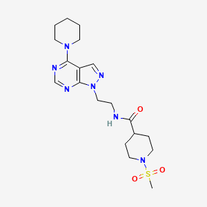 1-(methylsulfonyl)-N-(2-(4-(piperidin-1-yl)-1H-pyrazolo[3,4-d]pyrimidin-1-yl)ethyl)piperidine-4-carboxamide