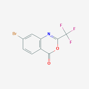 molecular formula C9H3BrF3NO2 B2991089 7-bromo-2-(trifluoromethyl)-4H-3,1-benzoxazin-4-one CAS No. 2230803-99-1