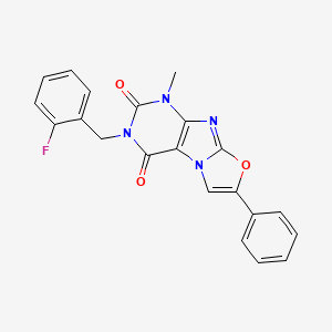 3-(2-fluorobenzyl)-1-methyl-7-phenyloxazolo[2,3-f]purine-2,4(1H,3H)-dione