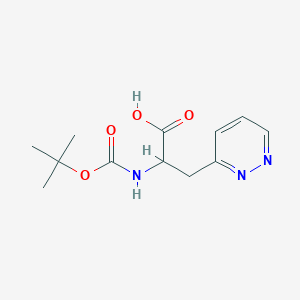2-[(2-Methylpropan-2-yl)oxycarbonylamino]-3-pyridazin-3-ylpropanoic acid