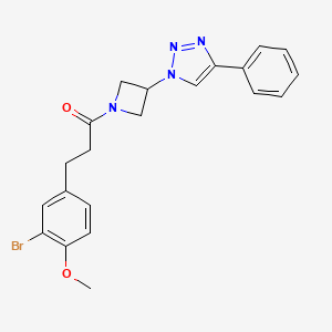 3-(3-bromo-4-methoxyphenyl)-1-(3-(4-phenyl-1H-1,2,3-triazol-1-yl)azetidin-1-yl)propan-1-one