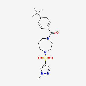 (4-(tert-butyl)phenyl)(4-((1-methyl-1H-pyrazol-4-yl)sulfonyl)-1,4-diazepan-1-yl)methanone