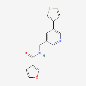 N-((5-(thiophen-3-yl)pyridin-3-yl)methyl)furan-3-carboxamide