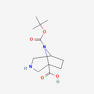 8-[(2-Methylpropan-2-yl)oxycarbonyl]-3,8-diazabicyclo[3.2.1]octane-1-carboxylic acid