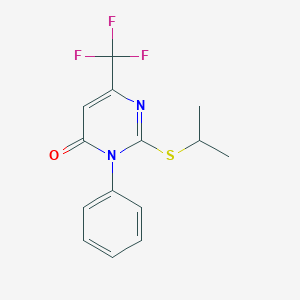 2-(isopropylsulfanyl)-3-phenyl-6-(trifluoromethyl)-4(3H)-pyrimidinone