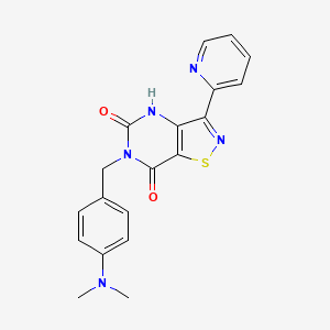 6-[4-(dimethylamino)benzyl]-3-(2-pyridyl)isothiazolo[4,5-d]pyrimidine-5,7(4H,6H)-dione
