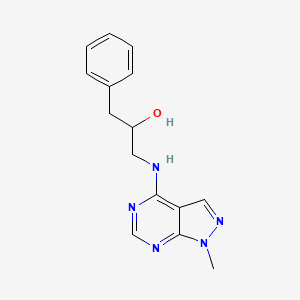 1-[(1-Methylpyrazolo[3,4-d]pyrimidin-4-yl)amino]-3-phenylpropan-2-ol