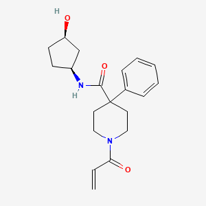 N-[(1S,3R)-3-Hydroxycyclopentyl]-4-phenyl-1-prop-2-enoylpiperidine-4-carboxamide