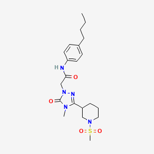 N-(4-butylphenyl)-2-(4-methyl-3-(1-(methylsulfonyl)piperidin-3-yl)-5-oxo-4,5-dihydro-1H-1,2,4-triazol-1-yl)acetamide