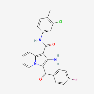 2-amino-N-(3-chloro-4-methylphenyl)-3-(4-fluorobenzoyl)indolizine-1-carboxamide
