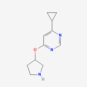 4-Cyclopropyl-6-(pyrrolidin-3-yloxy)pyrimidine