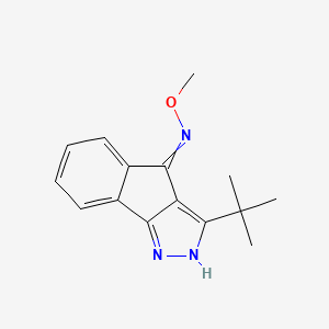 3-tert-butyl-N-methoxy-1H,4H-indeno[1,2-c]pyrazol-4-imine