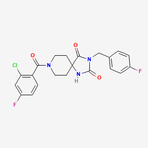 8-(2-Chloro-4-fluorobenzoyl)-3-(4-fluorobenzyl)-1,3,8-triazaspiro[4.5]decane-2,4-dione